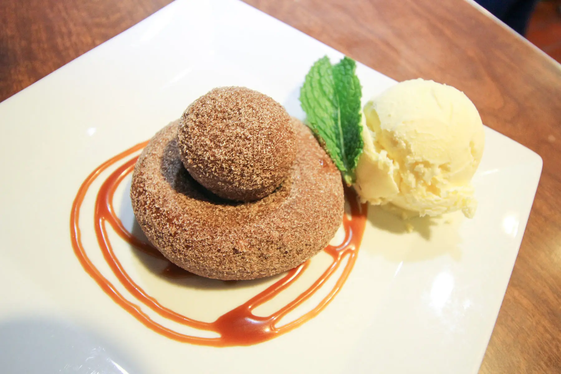 Dessert plated to share on the table at NoJa in downtown Mobile